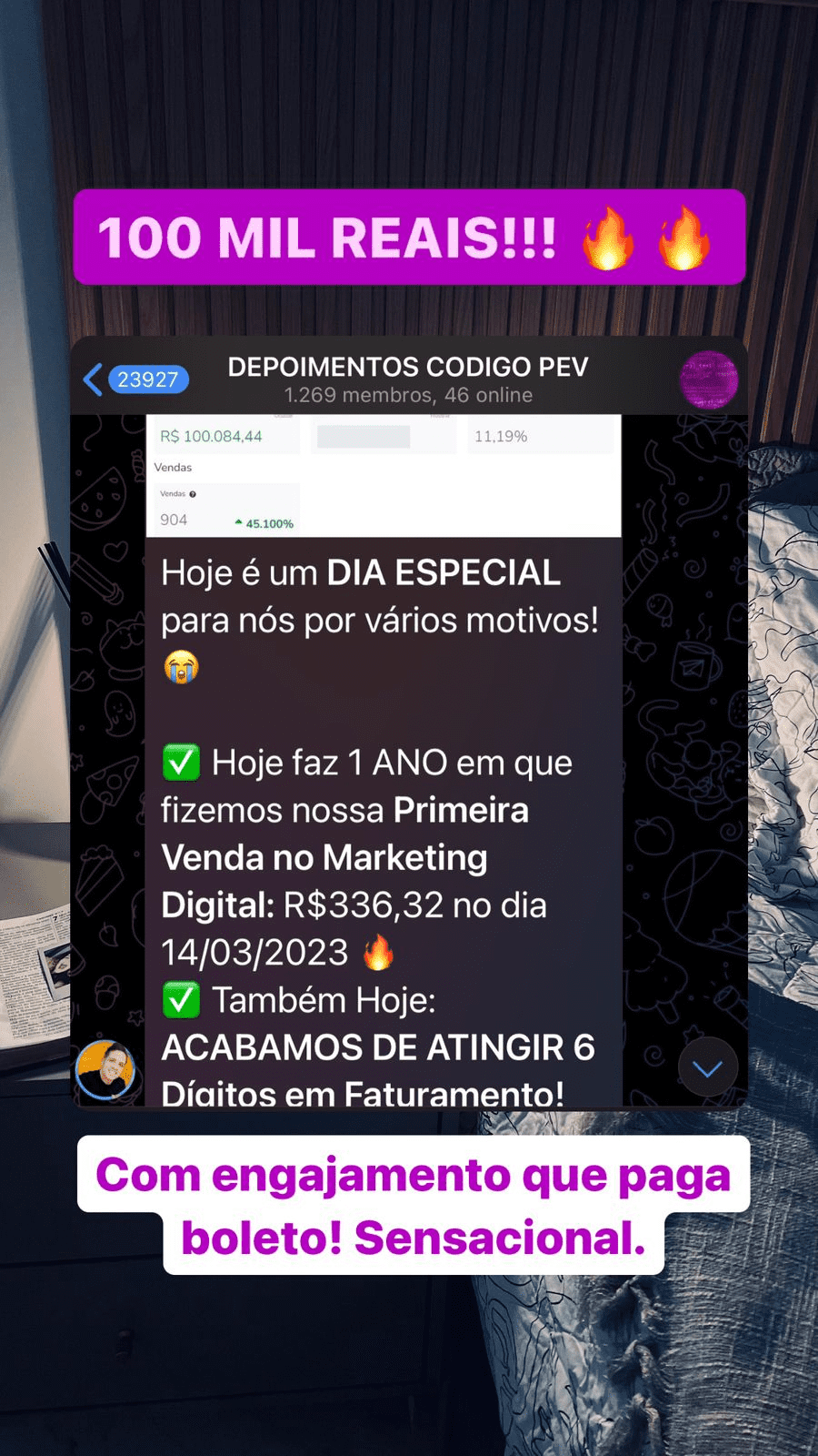 Depoimento engajamento social