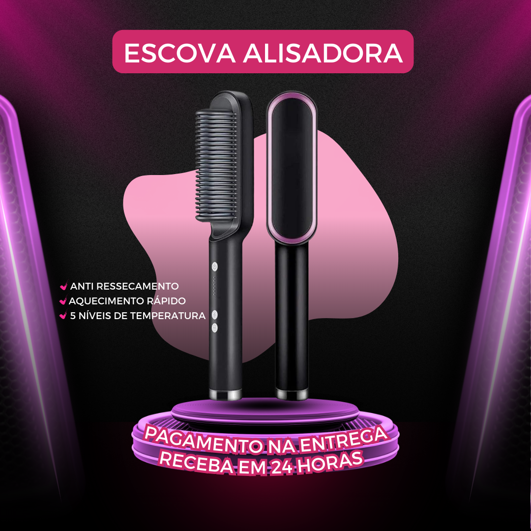Imagem principal da Escova Alisadora 3 em 1